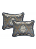 Blue Jacquard Bed Cover Set