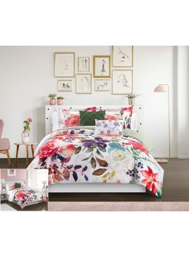 Floral watercolor design bedding