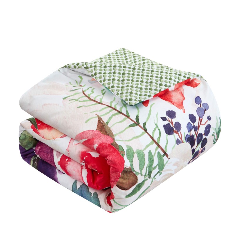 Floral watercolor design bedding