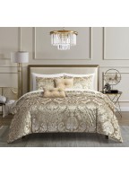 Jacquard Quilt Taupe Set