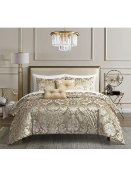 Jacquard Quilt Taupe Set