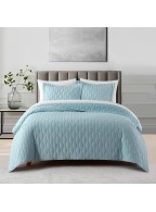 Modern geometric hexagon pattern bedspread