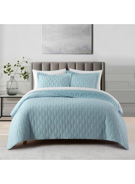 Modern geometric hexagon pattern bedspread