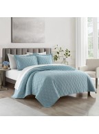 Modern geometric hexagon pattern bedspread