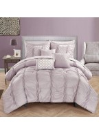 Pleated Sheet Set and Decorative Pillows