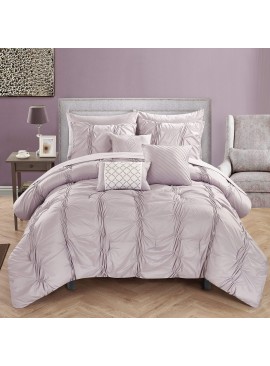 Pleated Sheet Set and Decorative Pillows
