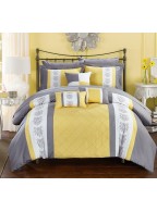 Pleated stitching embroidery bed set