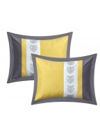 Pleated stitching embroidery bed set