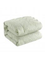 Plush ribbed herringbone design bedding