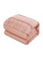 Striped pleated ruffle embossed bagged bedding